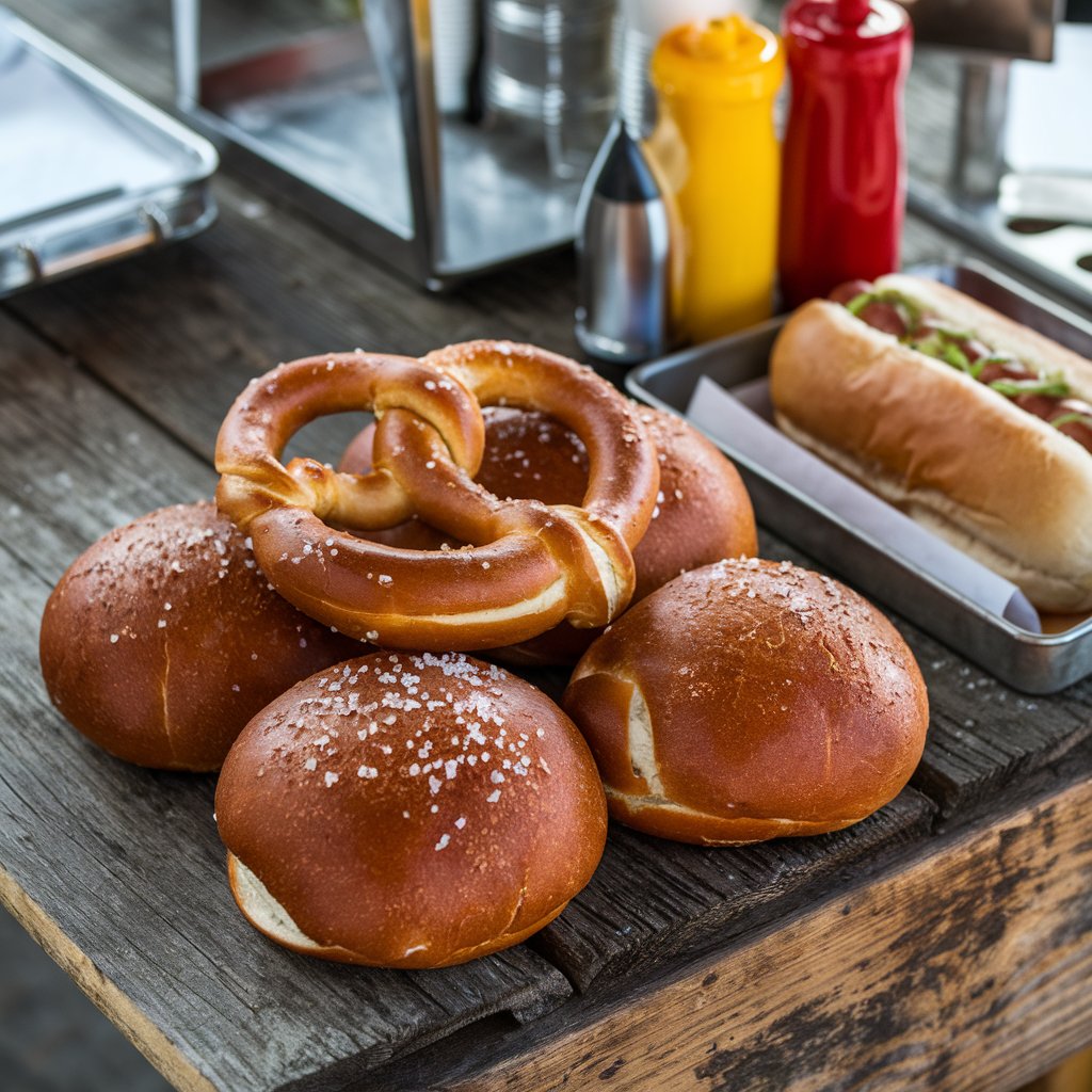 Pretzel Hotdog Bun