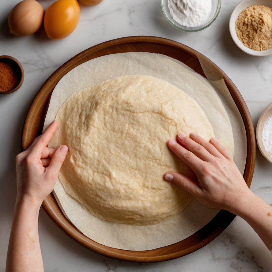 Rolling out a low-carb tortilla dough